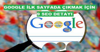 Google İlk Sayfada Çıkmak İçin 9 SEO Detayı