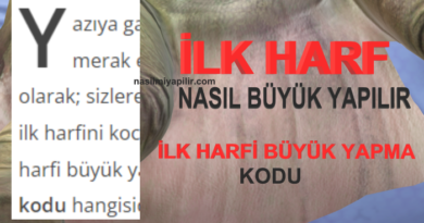 İlk Harfi Büyük Yapma Kodu: İlk Harf Nasıl Büyük Yapılır?