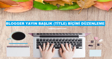 Blogger Yayın Başlık (Title) Biçimi Düzenleme ve SEO İçin Önemi