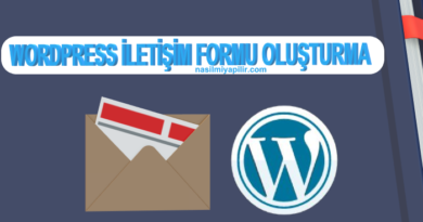 Wordpress İletişim Formu Oluşturma